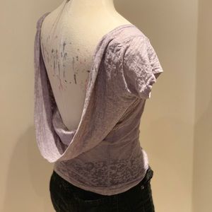 Purple-grey backless tee